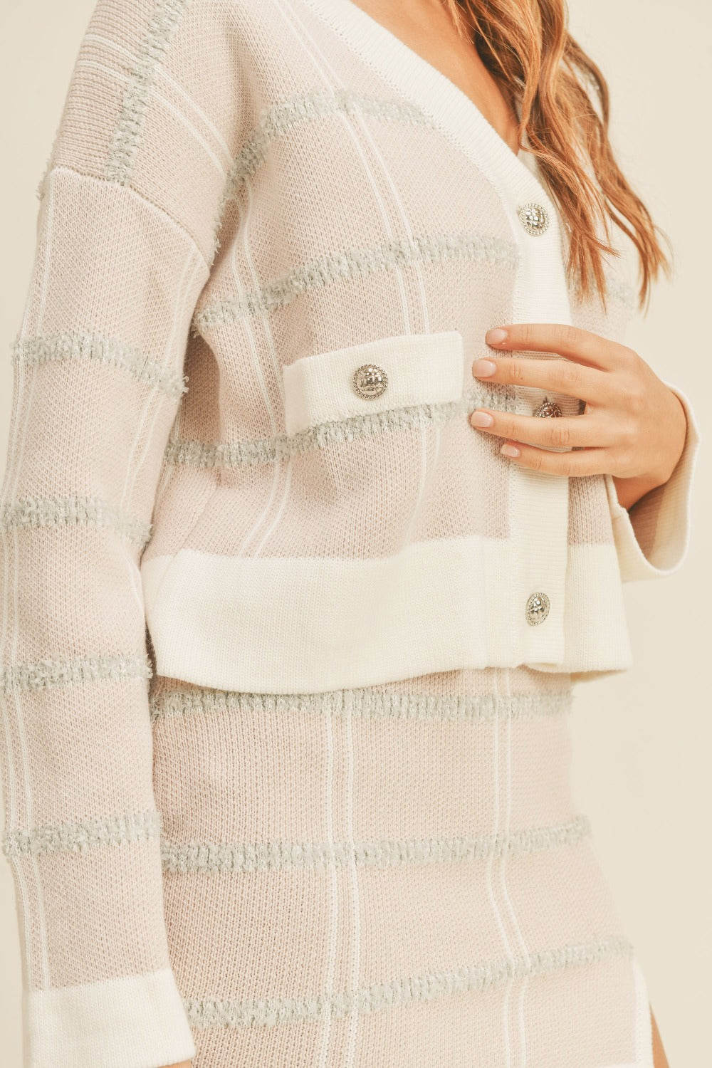 Kinsley Sweater Cardigan and Mini Skirt Set