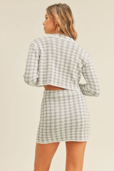 Everly Knit Cardigan and Mini Skirt Set