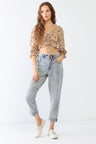 Audrey Floral Ruched Crop Top