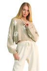 Eden Floral Drop Shoulder Cropped Sweater