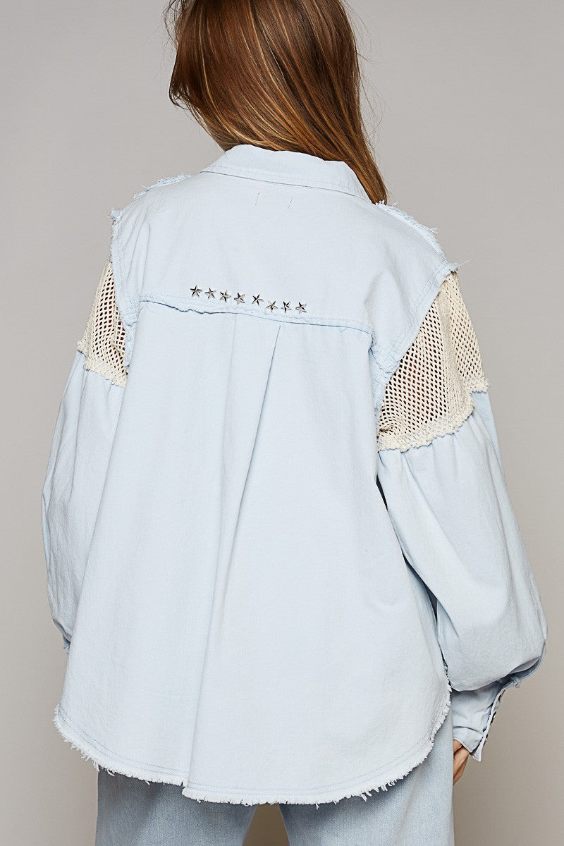 Harper Button Down Star Studs Shirt